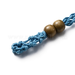 Cordons de fil de coton tressé pochette en macramé fabrication de collier&nbsp;FIND-WH0032-56B-05