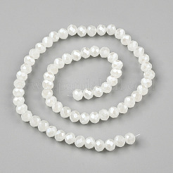 Chapelets de perles en verre électroplaqué&nbsp;EGLA-A034-J6mm-A01