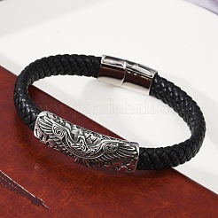 Geflochtene Armbänder aus Mikrofaser-Lederband&nbsp;BJEW-D304-09AS