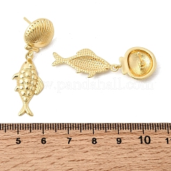 Messing Ohrringe&nbsp;EJEW-D352-06G-03