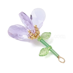 Pendenti a forma di fiore con perline di vetro fatti a mano&nbsp;PALLOY-MZ00742-02