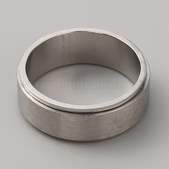 Anello girevole semplice in acciaio inossidabile 304&nbsp;RJEW-WH0011-10E-P