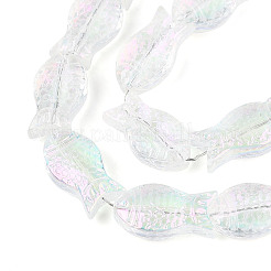 Brins de perles de verre électrolytiques transparentes&nbsp;GLAA-T023-40B-01