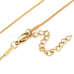 201 Edelstahl-Halsketten mit runder Schlangenkette für Damen&nbsp;NJEW-G140-06A-G-1