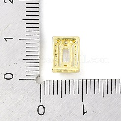 Slide-Charms aus Messing mit klarem Zirkonia in Pavé-Fassung&nbsp;LS-KK-F875-12G-03