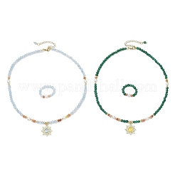 Schmucksets aus weißer Jade&nbsp;SJEW-JS01338