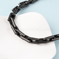 Collares de cadena de cable rectangular de acero inoxidable 304 de 10 mm&nbsp;NJEW-C099-02B
