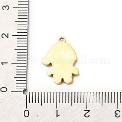 Pendentifs de Noël en acier inoxydable 304 émaillé&nbsp;STAS-B112-02G-04