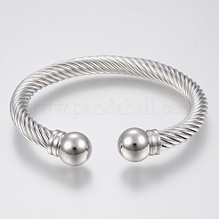Bracelets joncs en acier inoxydable 304 résistant au ternissement&nbsp;BJEW-H570-28P