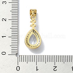 Pendenti con micro pavé di zirconi cubici con placcatura in vero ottone placcato oro 18k&nbsp;KK-B084-07G-05