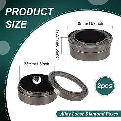 Lose Diamantboxen aus Legierung&nbsp;CON-WH0104-11B-B