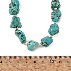Collane di perline con pepite di magnesite naturale tinte&nbsp;NJEW-JN06435