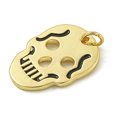 Emaille-Anhänger aus Messing mit Gestellbeschichtung&nbsp;KK-Z067-24G-01