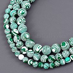 3 filo 3 fili di perline sintetiche di malachite stile&nbsp;G-SZ0001-49A