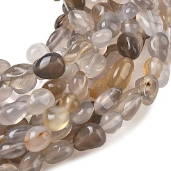 Fili di perle agata grigio naturale &nbsp;G-C286-A22