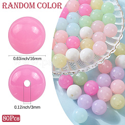 80pcs perles acryliques opaques&nbsp;OACR-SP0001-42