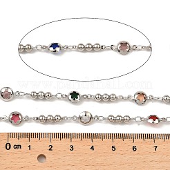 Placcatura a cremagliera piatta rotonda con catene a maglie in ottone a stella&nbsp;CHC-A007-19P