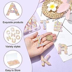 26 pièces 26 styles pendentifs en résine époxy transparente&nbsp;CRES-YW0002-28E