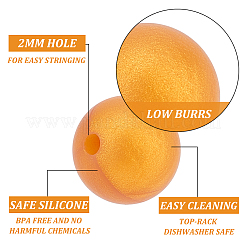 Perles de silicone écologiques de qualité alimentaire&nbsp;SIL-WH0010-10C