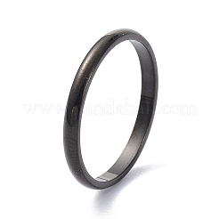 Anillo de dedo de cúpula lisa pulida de 2 mm para niña mujer&nbsp;RJEW-C012-05C-EB