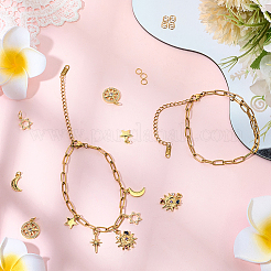 DIY-Sets zur Herstellung von Bettelarmbändern mit Sternenhimmel-Motiven&nbsp;DIY-BBC0002-76