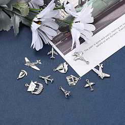 Tibetischer stil Aluminium Anhänger & Charms&nbsp;TIBEP-MSMC021-45AS-RS