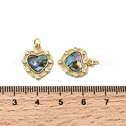 Pendentifs avec zircon cubiques à micro-pavés en laiton&nbsp;KK-K384-23D-G
