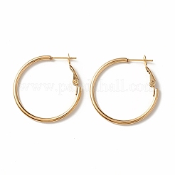 Orecchini a cerchio in acciaio inossidabile 304 con placcatura sotto vuoto pvd&nbsp;STAS-S078-08-30mm