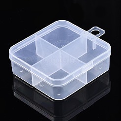 Quadratischer Behälter zur Aufbewahrung von Perlen aus Polypropylen (pp).&nbsp;CON-N011-008