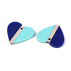 Pendentifs en résine opaque et bois&nbsp;RESI-T057-70A