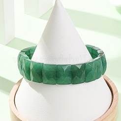 Bracelets extensibles unisexes en perles de jade naturel de Malaisie&nbsp;G-K303-02E