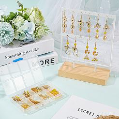 Kits de fabrication de boucles d'oreilles pendantes en alliage d'émail et de perles de verre en forme d'abeilles&nbsp;DIY-SC0030-82