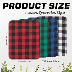 32 pieza de parches de tela de poliéster de 4 colores para planchar&nbsp;DIY-MA0007-29
