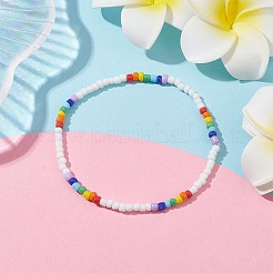 Stretch-Armbänder mit Glasperlen&nbsp;BJEW-JB09975-01