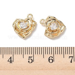 Ciondoli in ottone con micro pavé di zirconi per San Valentino&nbsp;KK-P355-15G-01