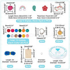 DIY-Set zum Basteln von Armbändern und Schlüsselanhängern aus Holzperlen&nbsp;DIY-PH0008-94