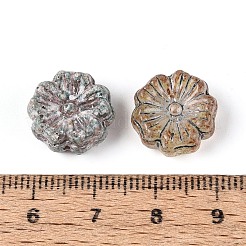Picasso-Backfarbe und mit Metall durchzogene Glasperlen&nbsp;DGLA-T004-75M