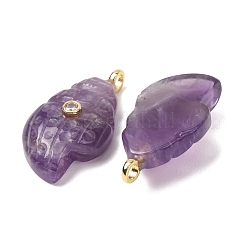 Pendenti intagliati in ametista naturale&nbsp;G-H357-05G-06