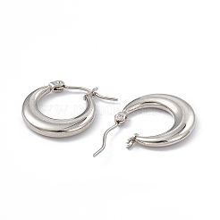 Pendientes de aro de acero inoxidable 201 resistentes al deslustre con pasadores de acero inoxidable 304 para mujer&nbsp;EJEW-B016-06P