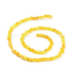 Millefiori a mano fili di perline di vetro&nbsp;X-LAMP-J035-4mm-06
