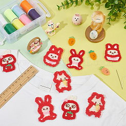 36 Stück 9 Stile Osterhase & Karottengarn gestrickte Applikationen&nbsp;PATC-FG0001-76