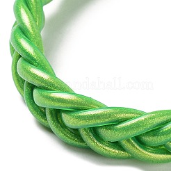 Bracelets extensibles tressés avec cordon en plastique étincelant&nbsp;BJEW-R313-04D