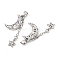 Messing micro pave klare zirkonia anhänger&nbsp;CU-B002-08P