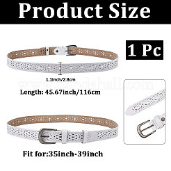 Ceintures en cuir à chaîne creuse pour homme&nbsp;AJEW-WH20070-165C