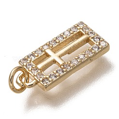 Pendentifs en laiton zircon cubique transparent&nbsp;ZIRC-B002-06G