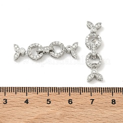 Blattförmige Messing-Mikropavé-Fassung mit klaren Zirkonia-Steinen&nbsp;KK-G557-27P