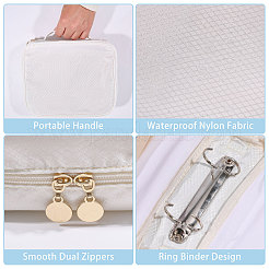 Aufbewahrungsbeutel aus Nylon für Schmuckorganizer mit losem Blatt&nbsp;ABAG-WH0063-115A