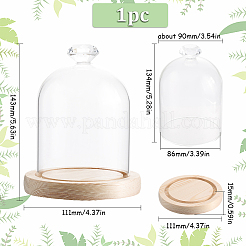 1 couvercle de dôme en verre&nbsp;AJEW-SC0002-61B