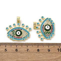 Pendentifs avec zircon cubiques à micro-pavés en laiton&nbsp;KK-F903-08G-02