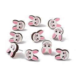 Osterohrstecker aus Naturholz&nbsp;EJEW-C013-02B